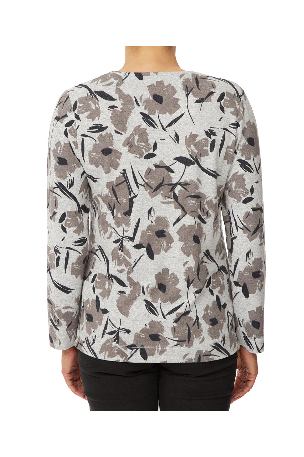Tigiwear Tonal Floral Crew Neck Top 7 Shaws Department Stores