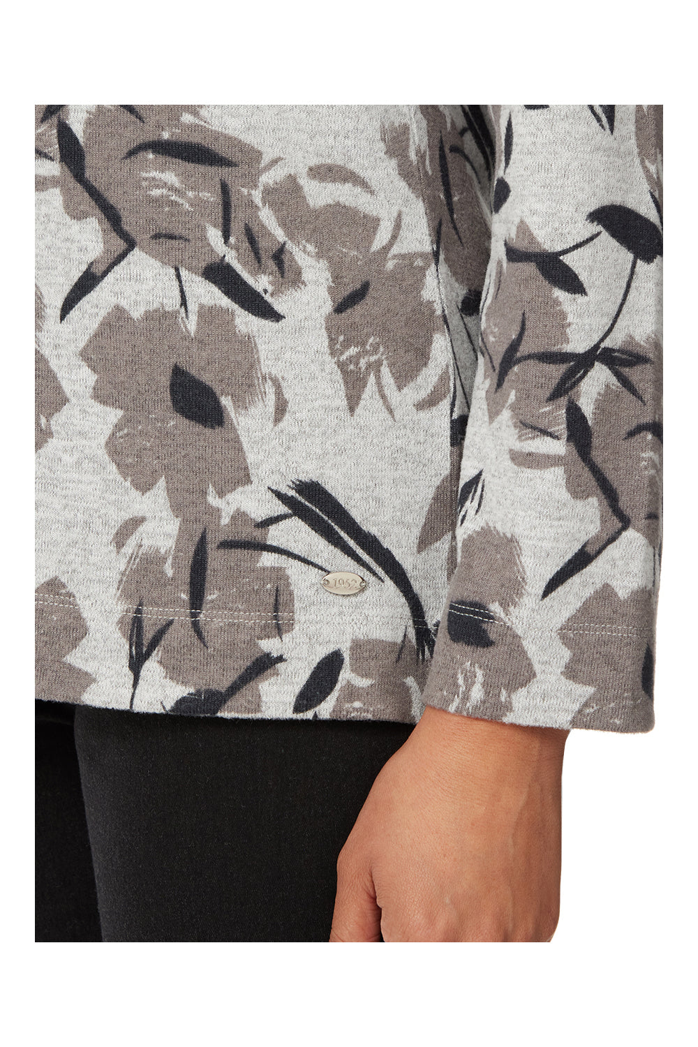 Tigiwear Tonal Floral Crew Neck Top 4 Shaws Department Stores