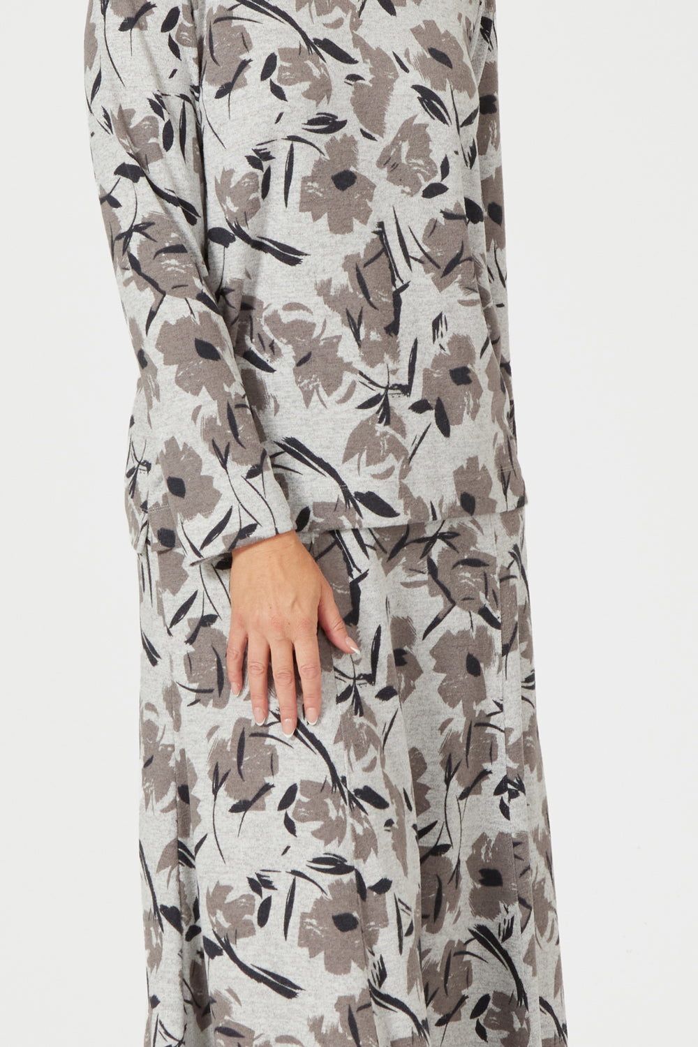 Tigiwear Tonal Floral Crew Neck Top 5 Shaws Department Stores