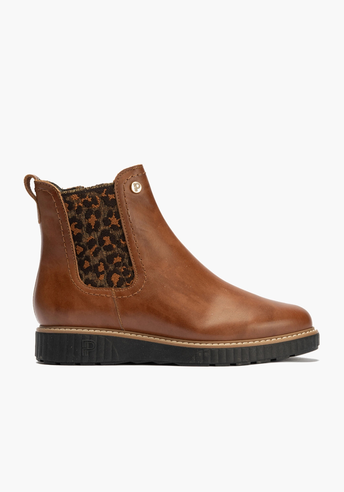 Low Ankle Boot With Stitch Detail - Tan