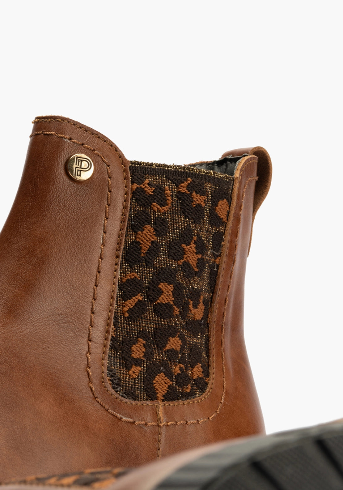 Low Ankle Boot With Stitch Detail - Tan