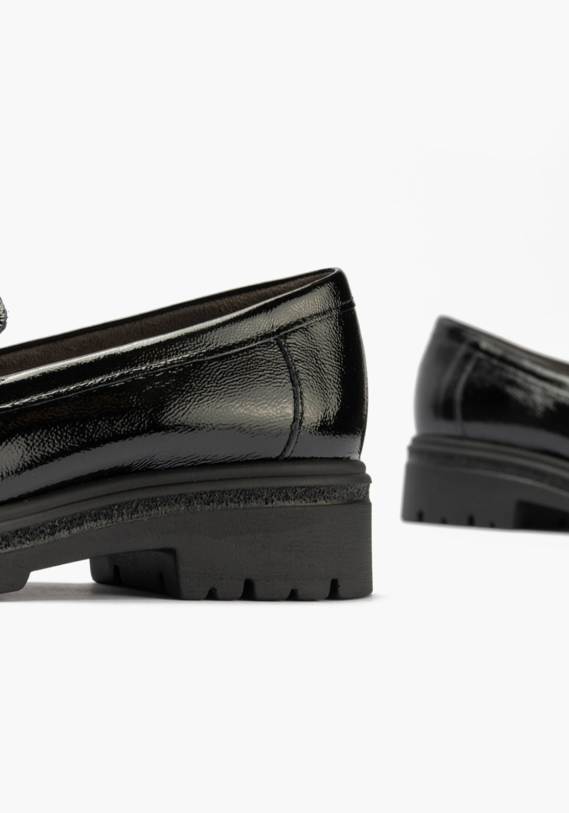 Chunky Patent Loafer - Black