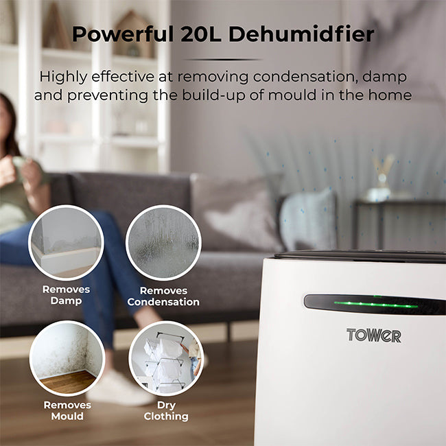 Tower 20L Dehumidifier | T674004 5 Shaws Department Stores