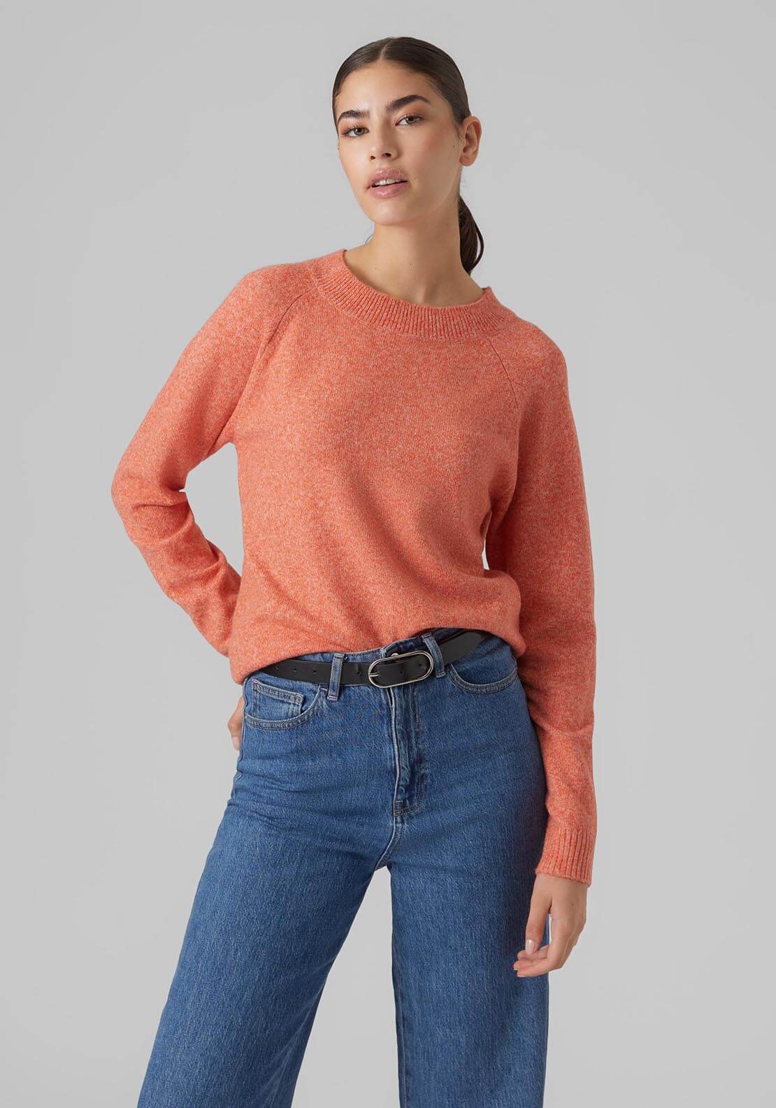 Vero Moda Pullover Jumper - Orange 1 Shaws Department Stores