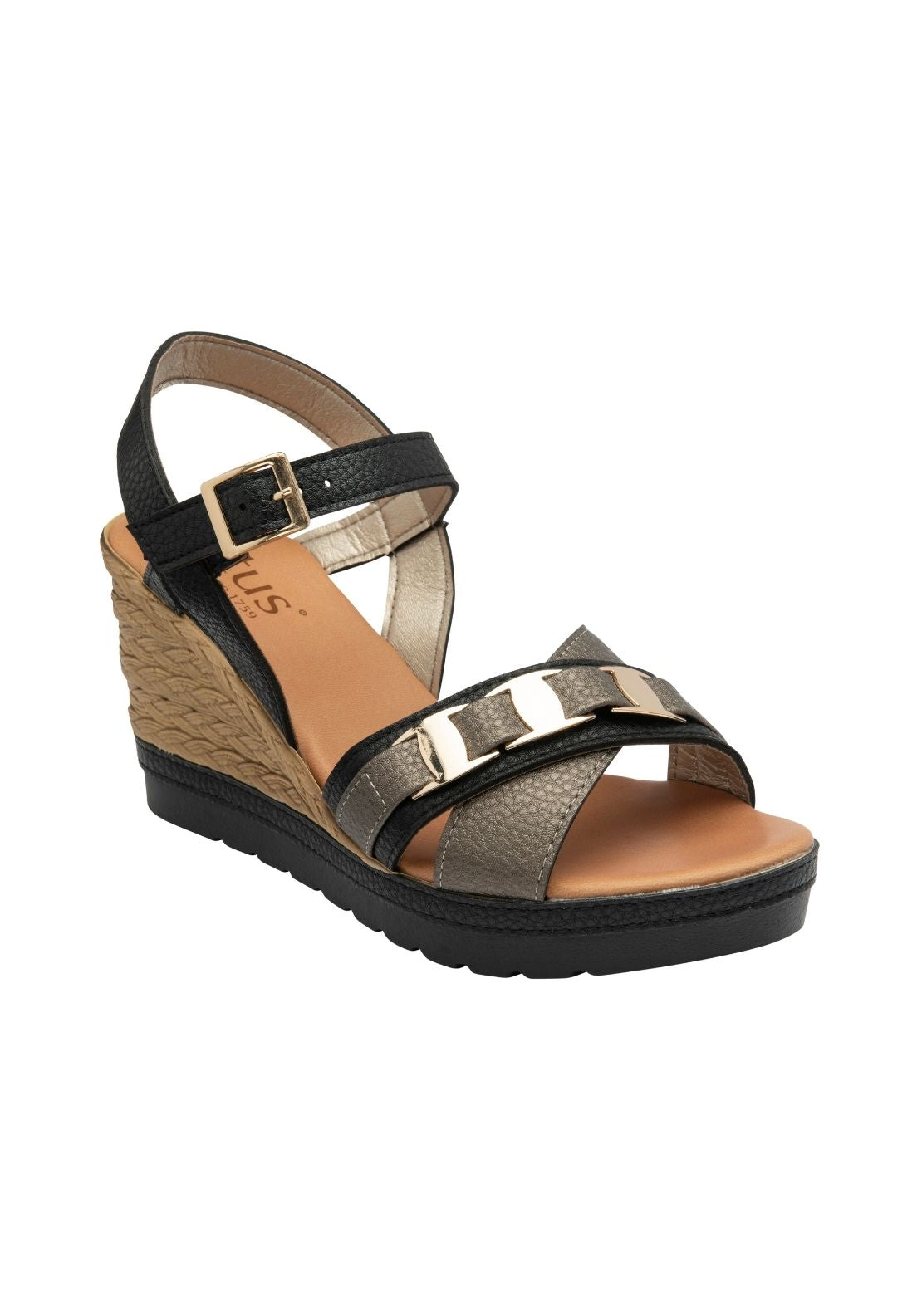 Lotus Pos Tassere Sandal - Black 1 Shaws Department Stores