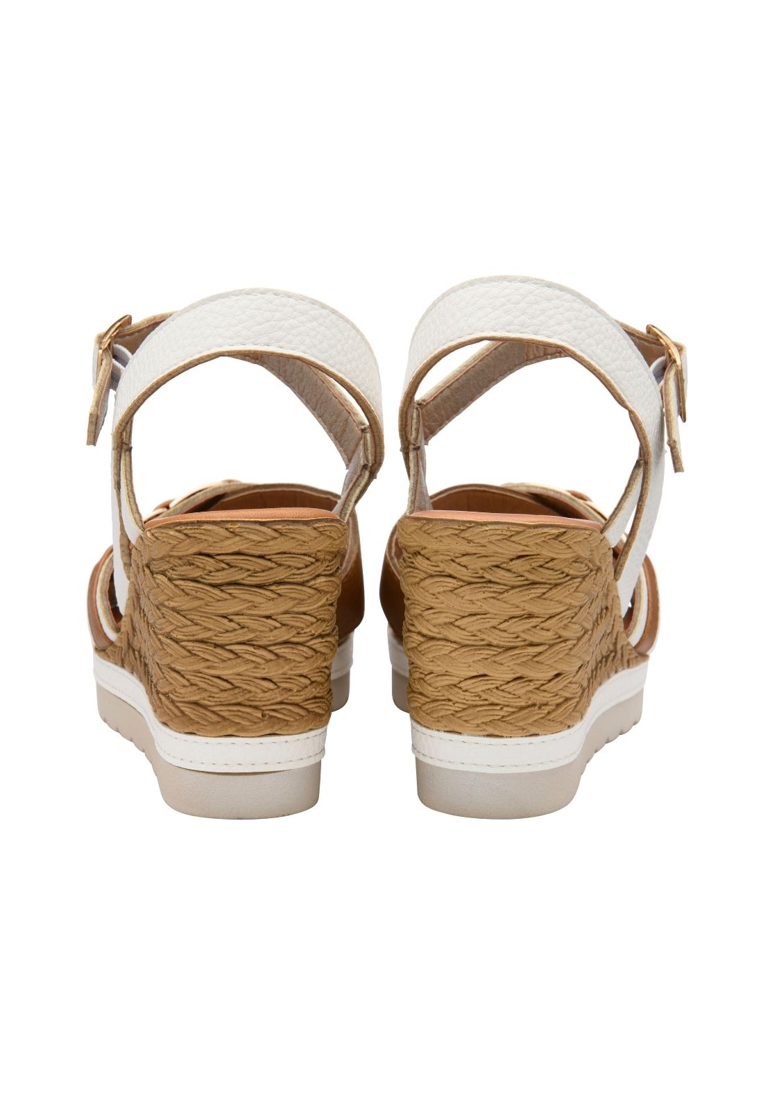 Lotus Pos Tassere Sandal - White 4 Shaws Department Stores
