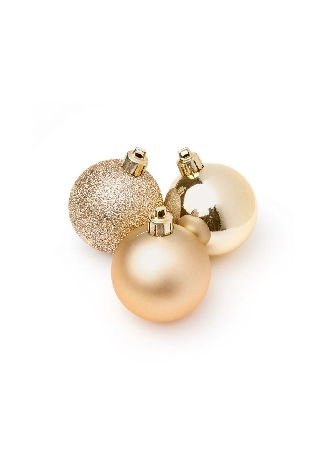 The Home Christmas Multi Finish Shatterproof Baubles - Gold 1 Shaws Department Stores