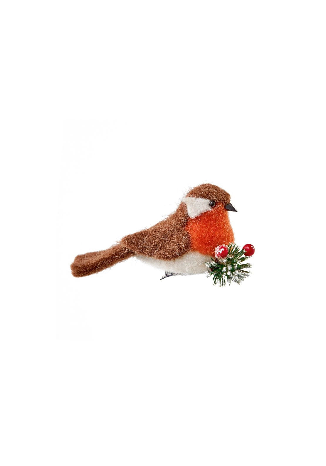 The Home Christmas Robin Birds With Floristry &amp; Berries - Multi 2 Shaws Department Stores