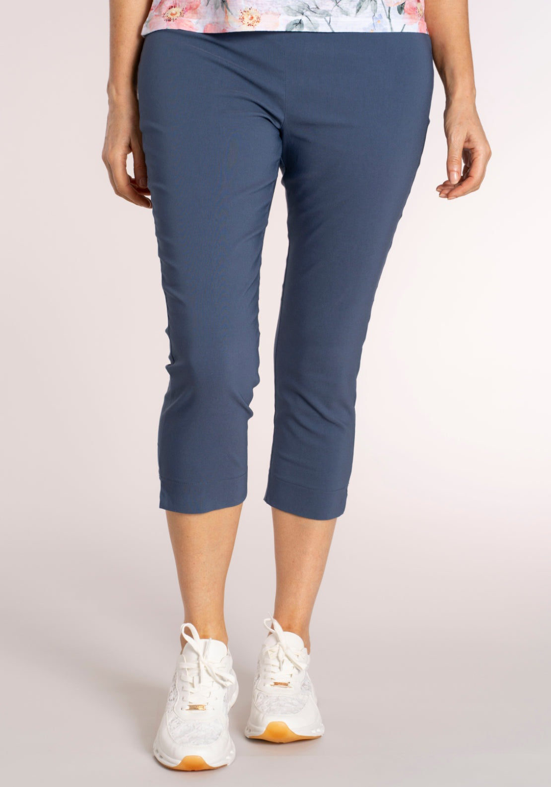 Tea Lane Basic Slim Fit Capri - Blue 1 Shaws Department Stores