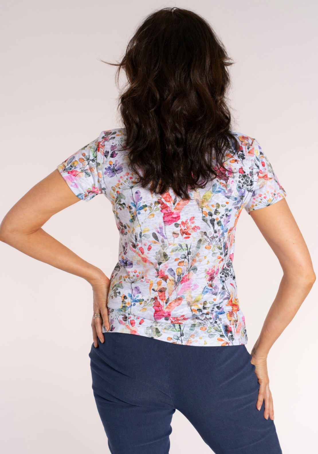 Tea Lane Multi Floral T‑Shirt - Multicolour 2 Shaws Department Stores