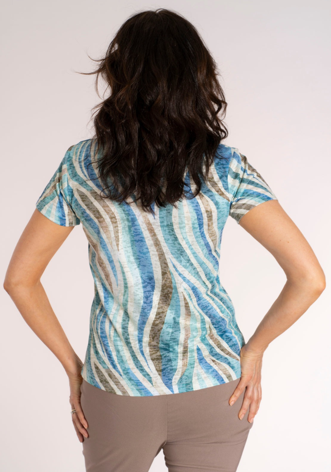 Tea Lane Abstract Sparkle T‑Shirt - Blue 2 Shaws Department Stores