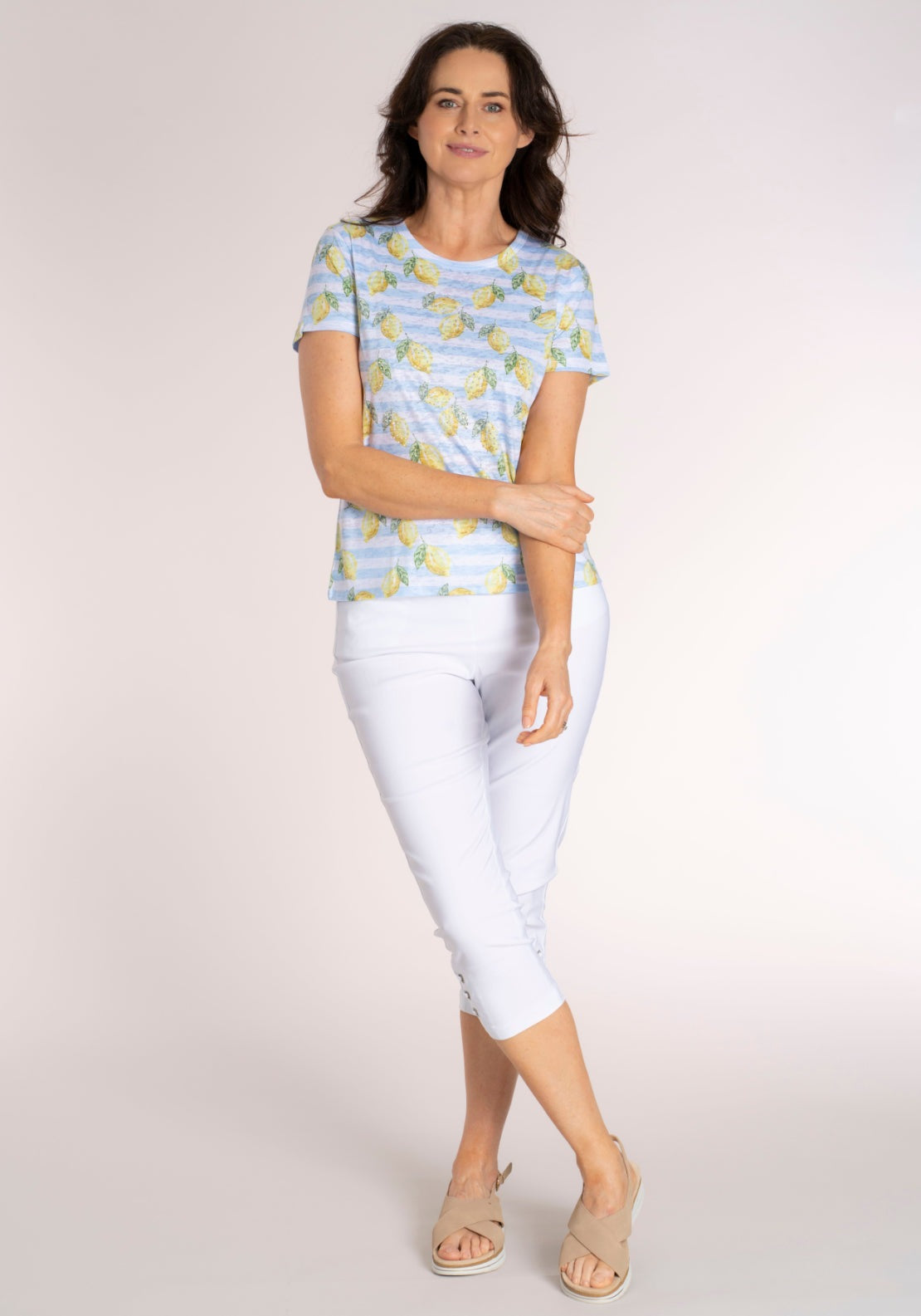 Tea Lane Lemon Stripe T‑Shirt - Yellow 6 Shaws Department Stores