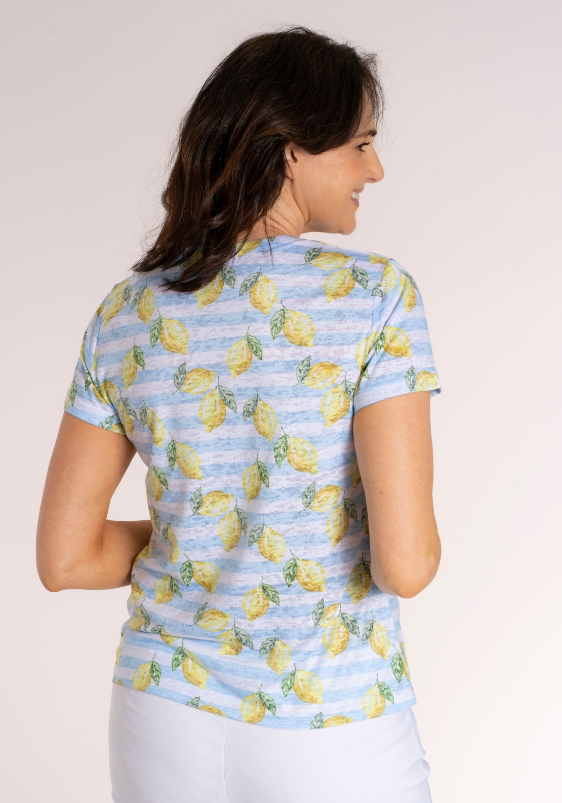 Tea Lane Lemon Stripe T‑Shirt - Yellow 2 Shaws Department Stores