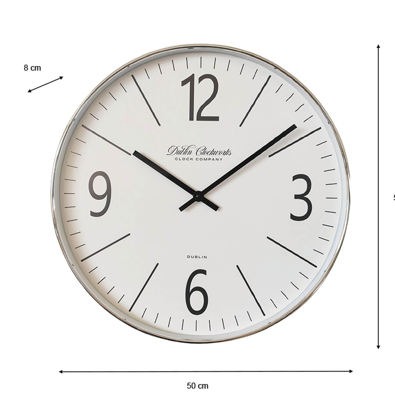 Tara Lane Sleek Chrome Clock 1 Shaws Department Stores