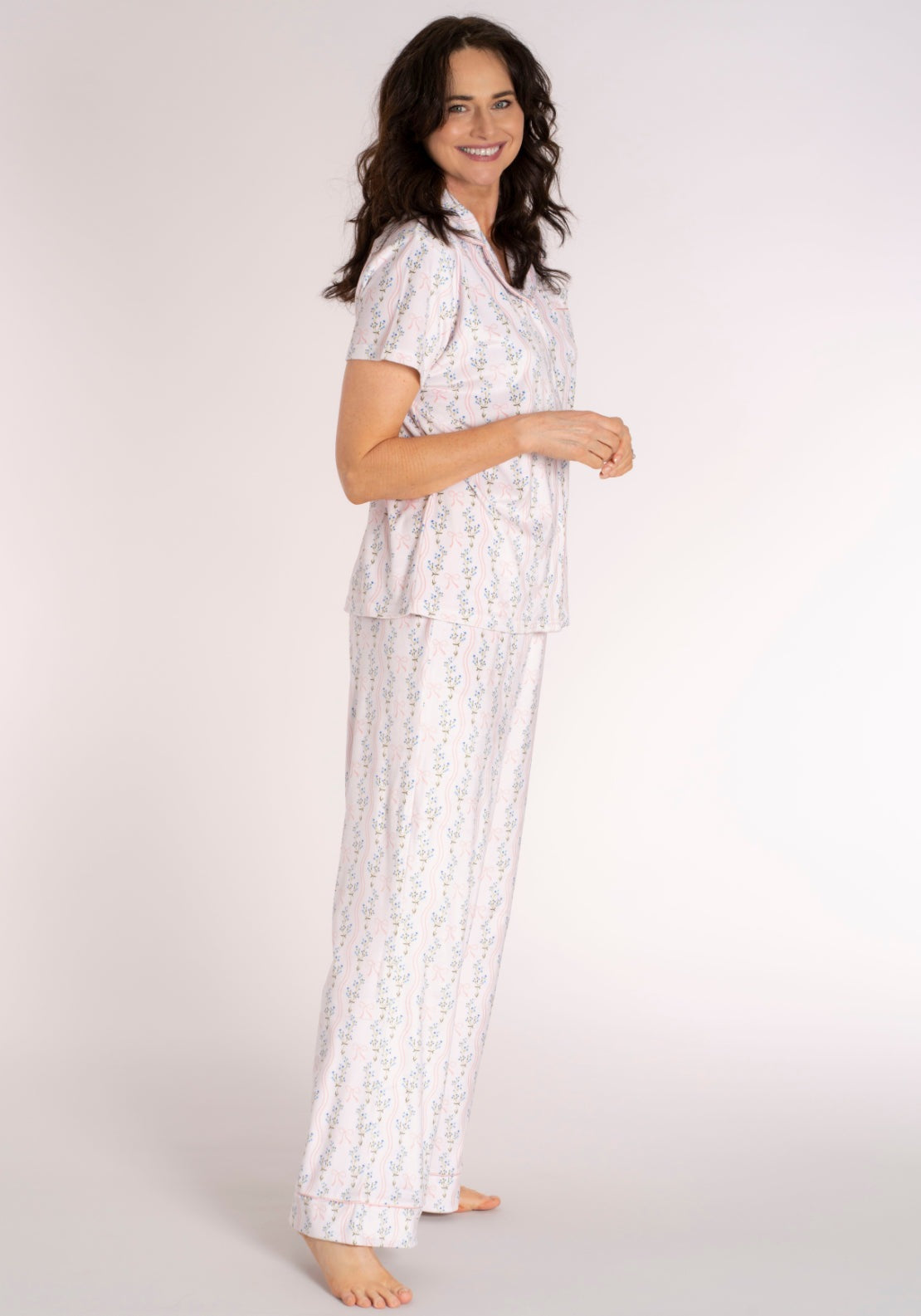 The Sleep Collection Boyfriend PJ Set - Pink 3 Shaws Department Stores