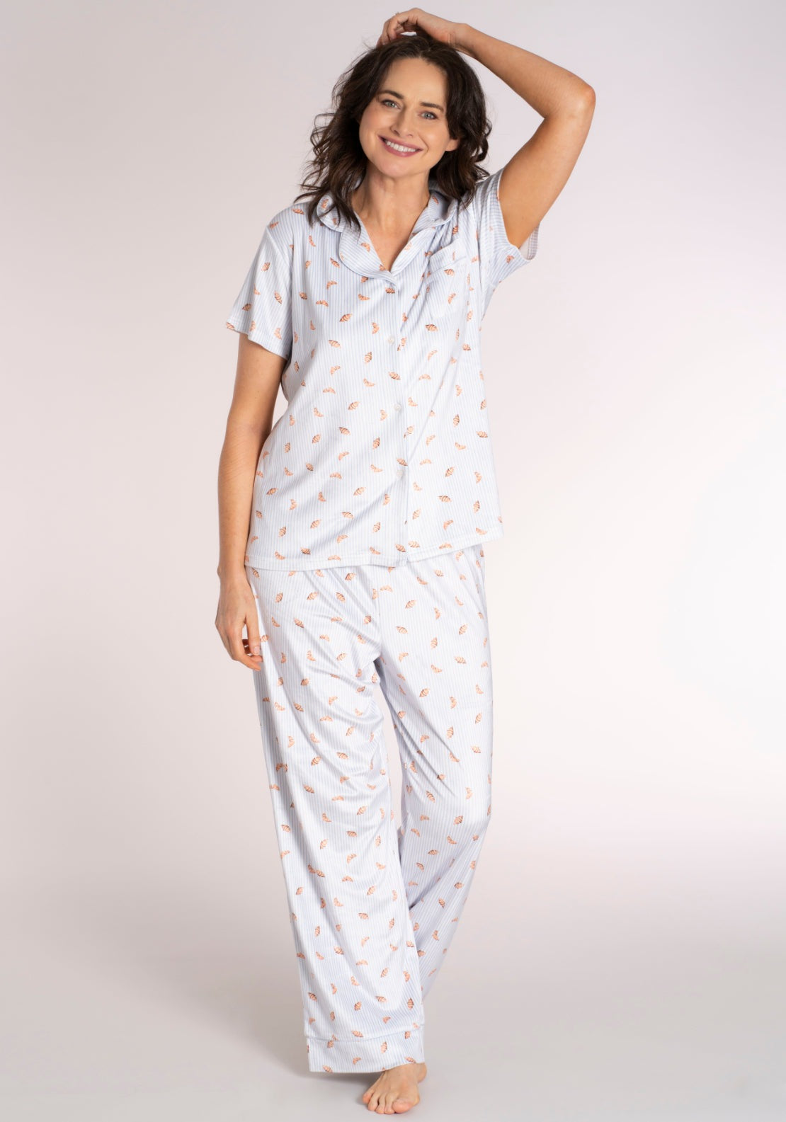 The Sleep Collection Boyfriend PJ Set - Blue 7 Shaws Department Stores