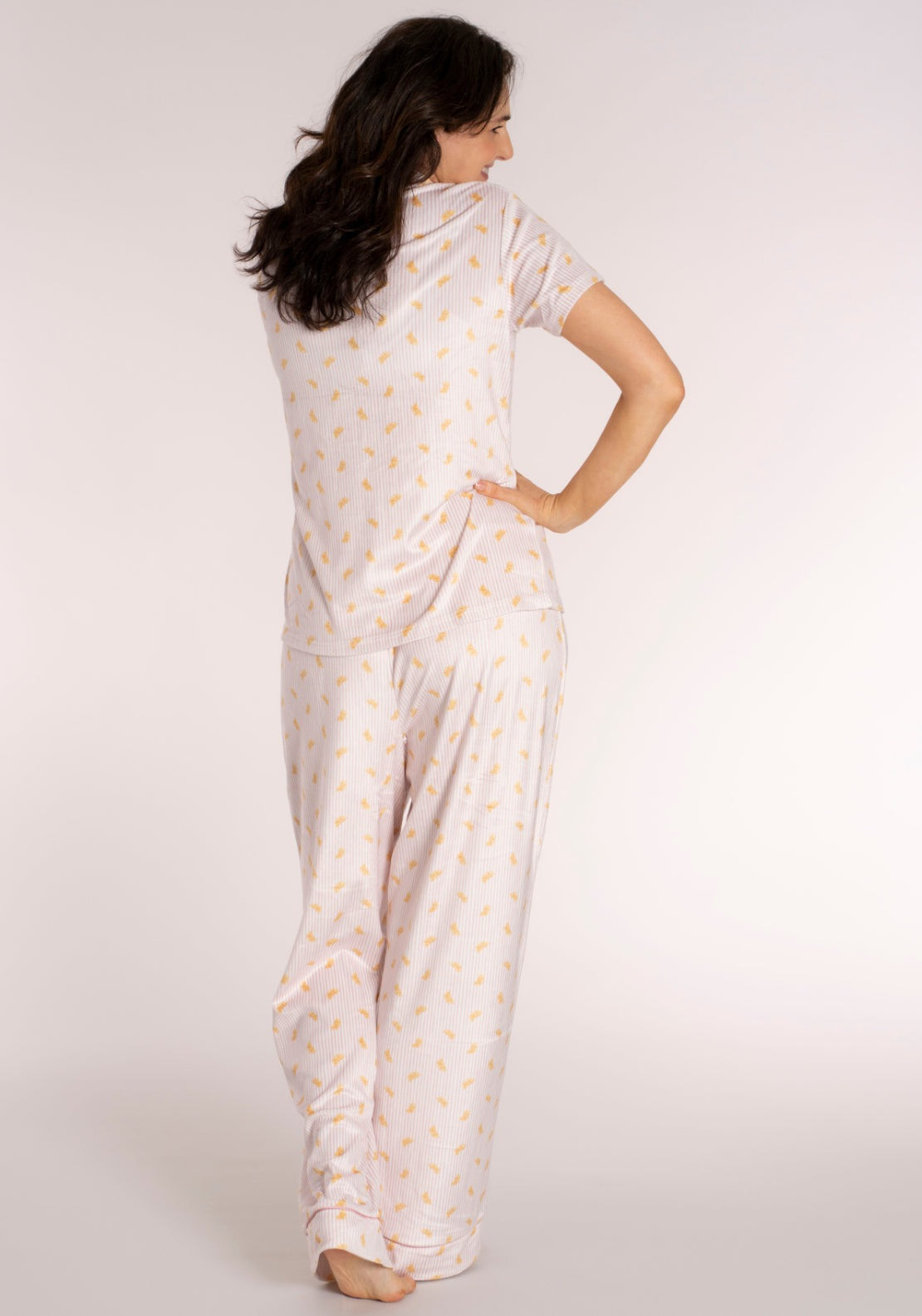 The Sleep Collection Boyfriend PJ Set - Orange 2 Shaws Department Stores