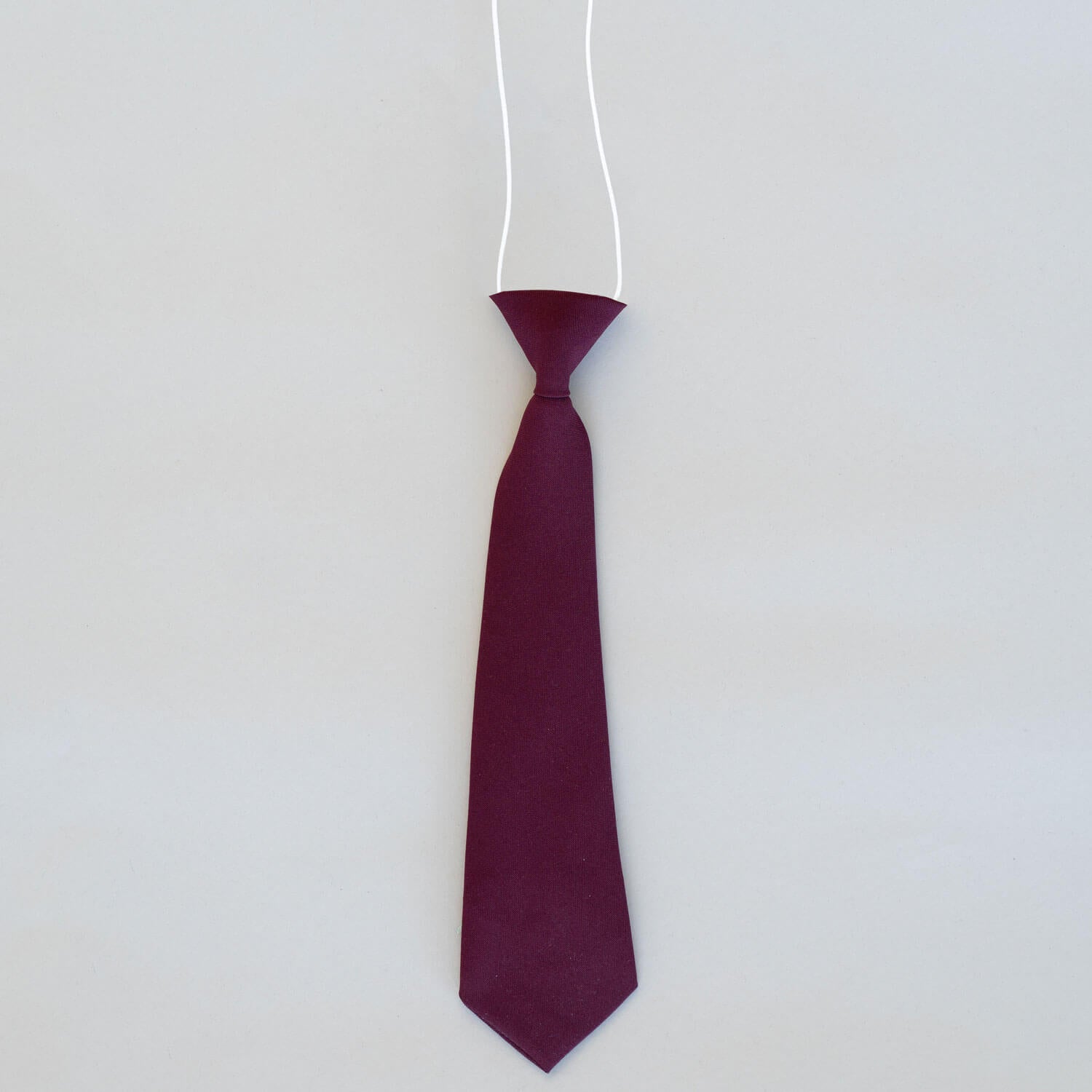 W Mcbrinn Elasticated School Tie - Wine 1 Shaws Department Stores