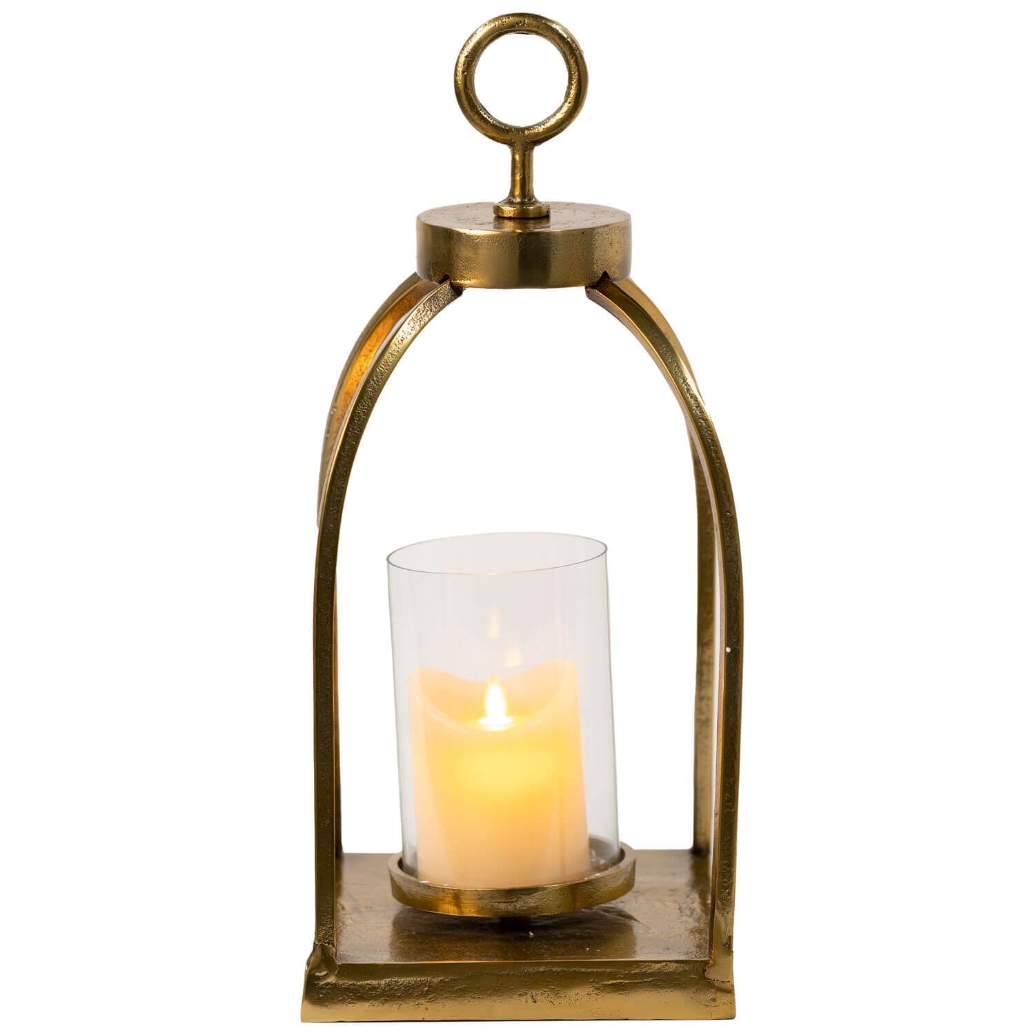 Tara Lane Antique Brass 44cm Amber Lantern 1 Shaws Department Stores