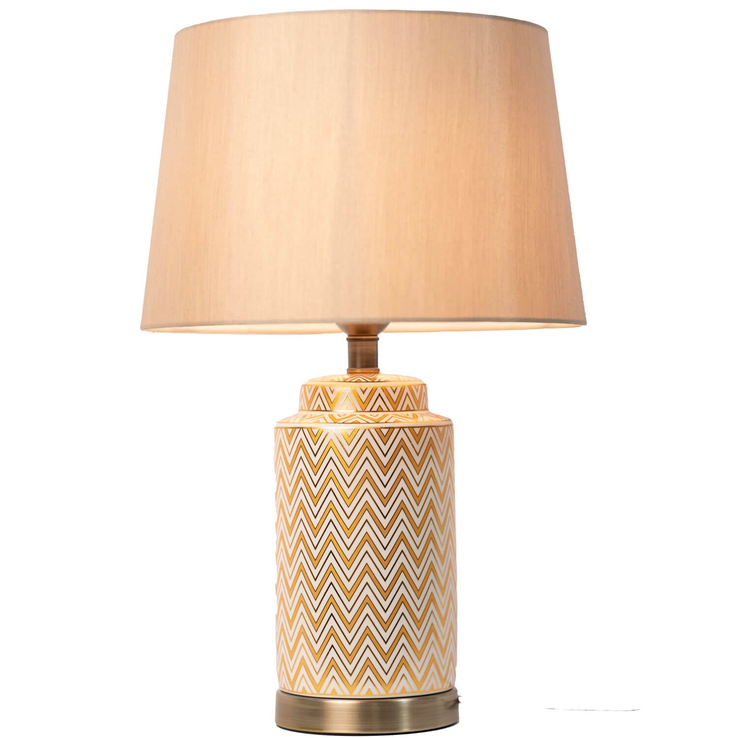 Tara Lane Aztec Table Lamp - Cream / Gold 1 Shaws Department Stores