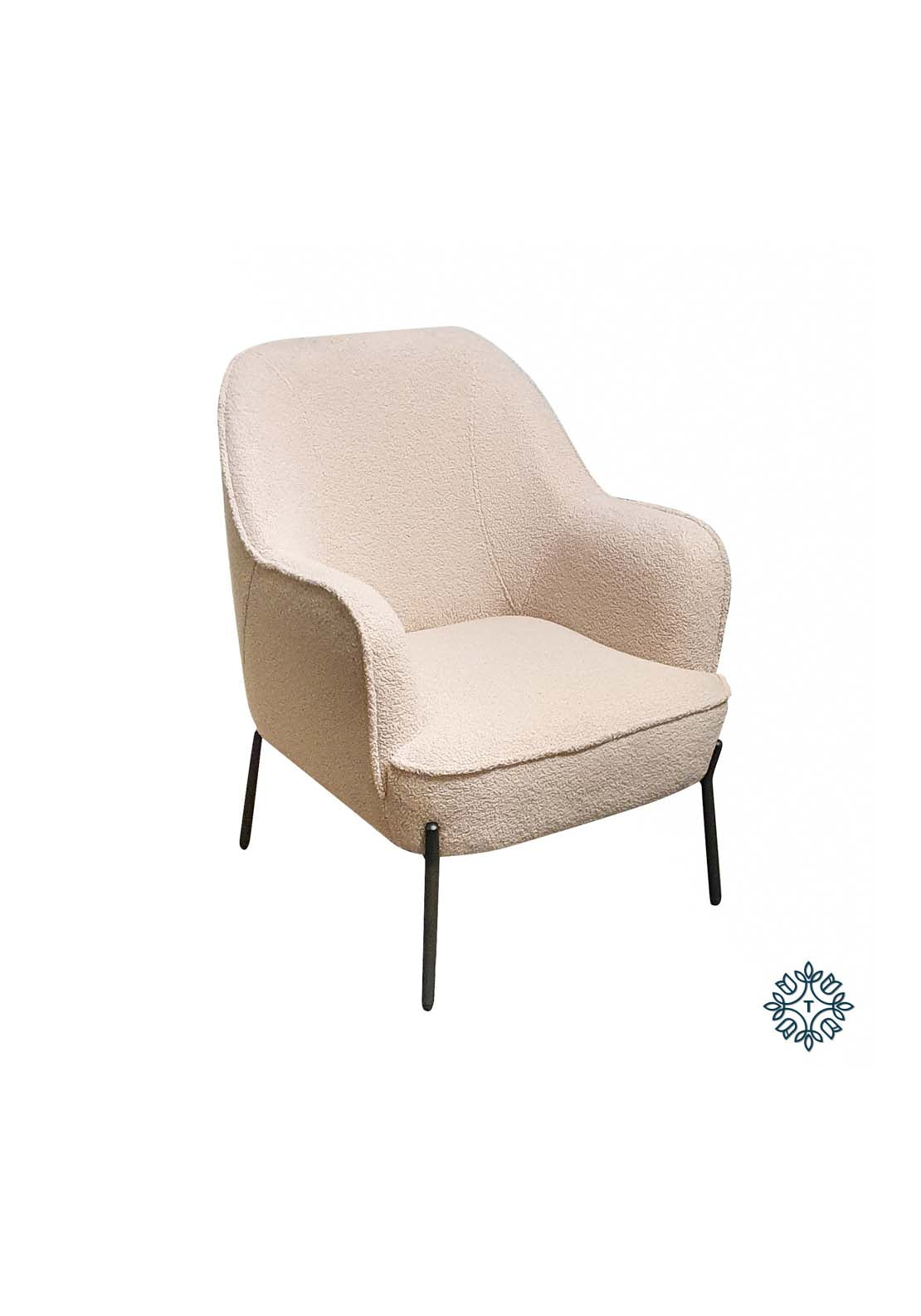 The Home Collection Corina Armchair Boucle - Beige 1 Shaws Department Stores