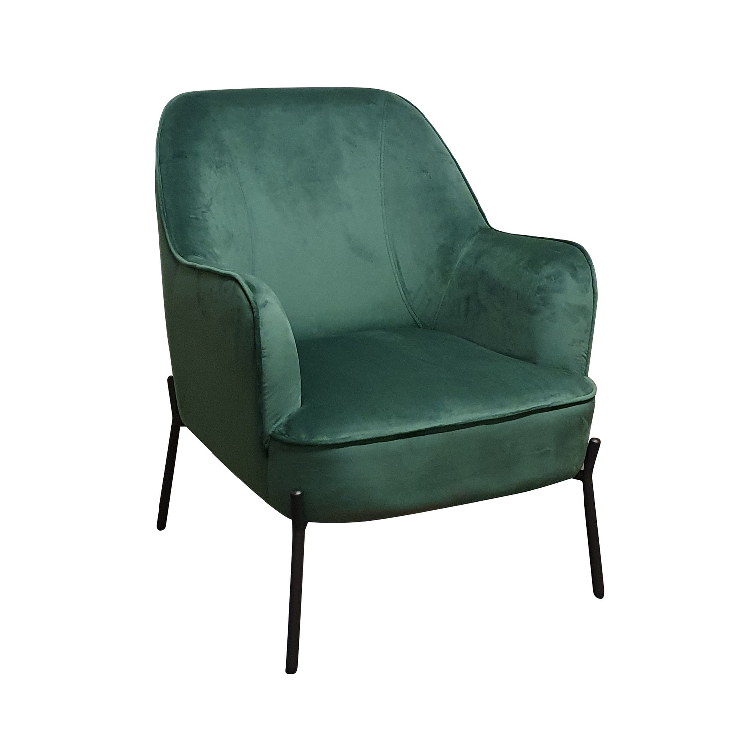 Tara Giftworks Corina Armchair Velvet -Green 1 Shaws Department Stores