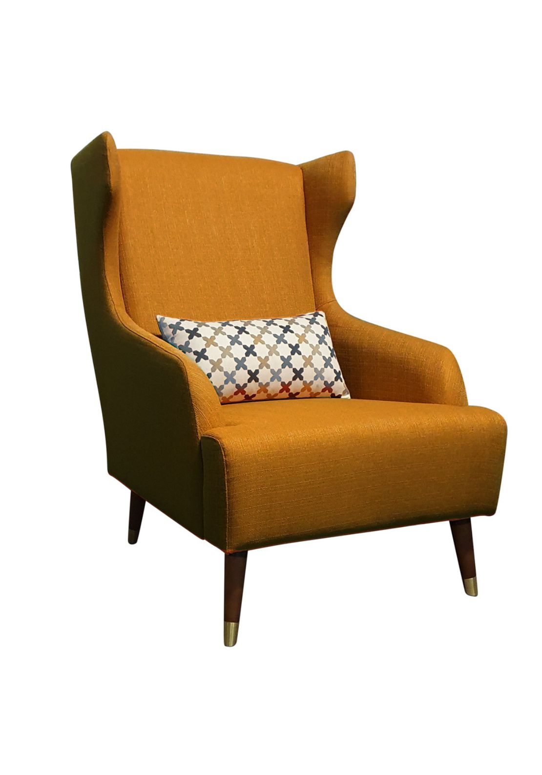 The Home Collection Lauren High Back Chair With Cushion - Orange 1 Shaws Department Stores