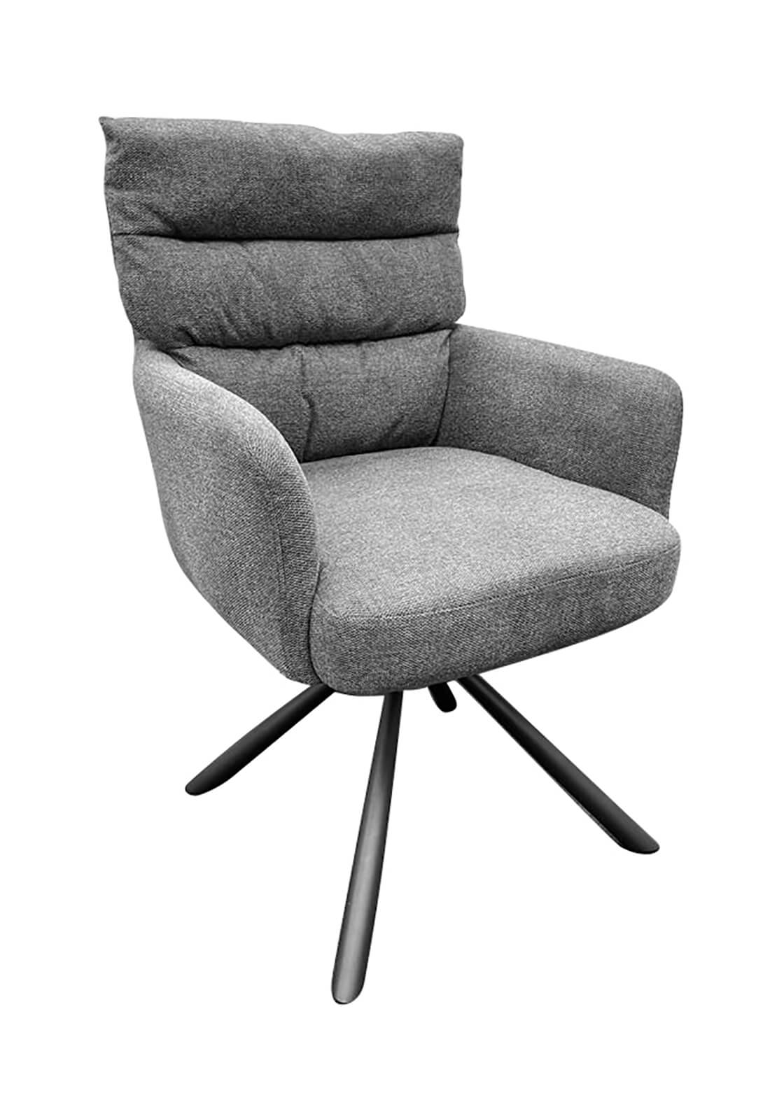 The Home Collection Stefan Swivel Dining Chair - Grey 1 Shaws Department Stores