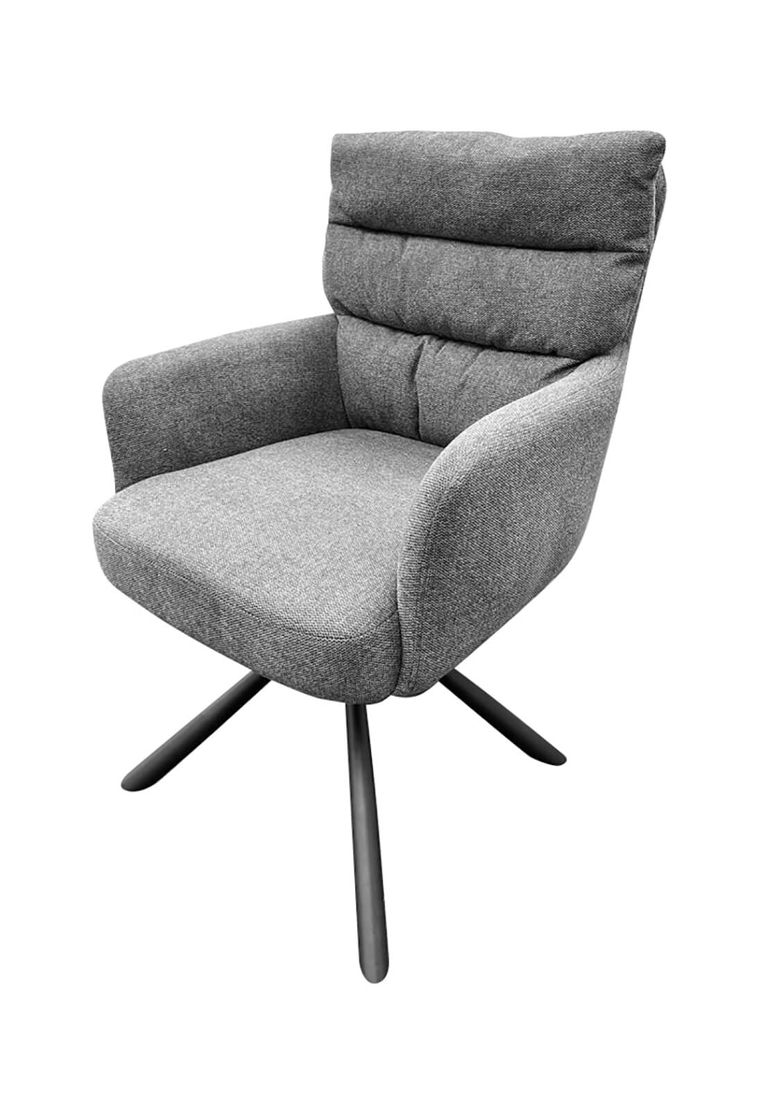 The Home Collection Stefan Swivel Dining Chair - Grey 2 Shaws Department Stores