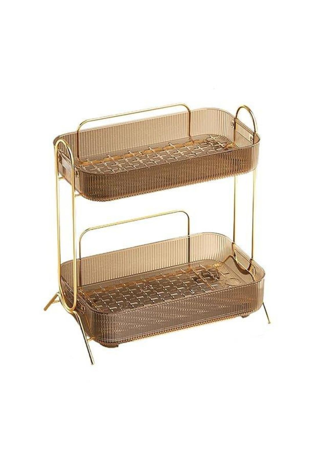 The Home Collection Cosmetics Organiser 2 Shelfs - Gold 1 Shaws Department Stores