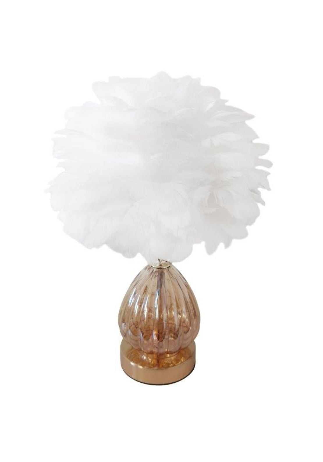 The Home Collection Raya Led Base Feather Lamp - White 1 Shaws Department Stores