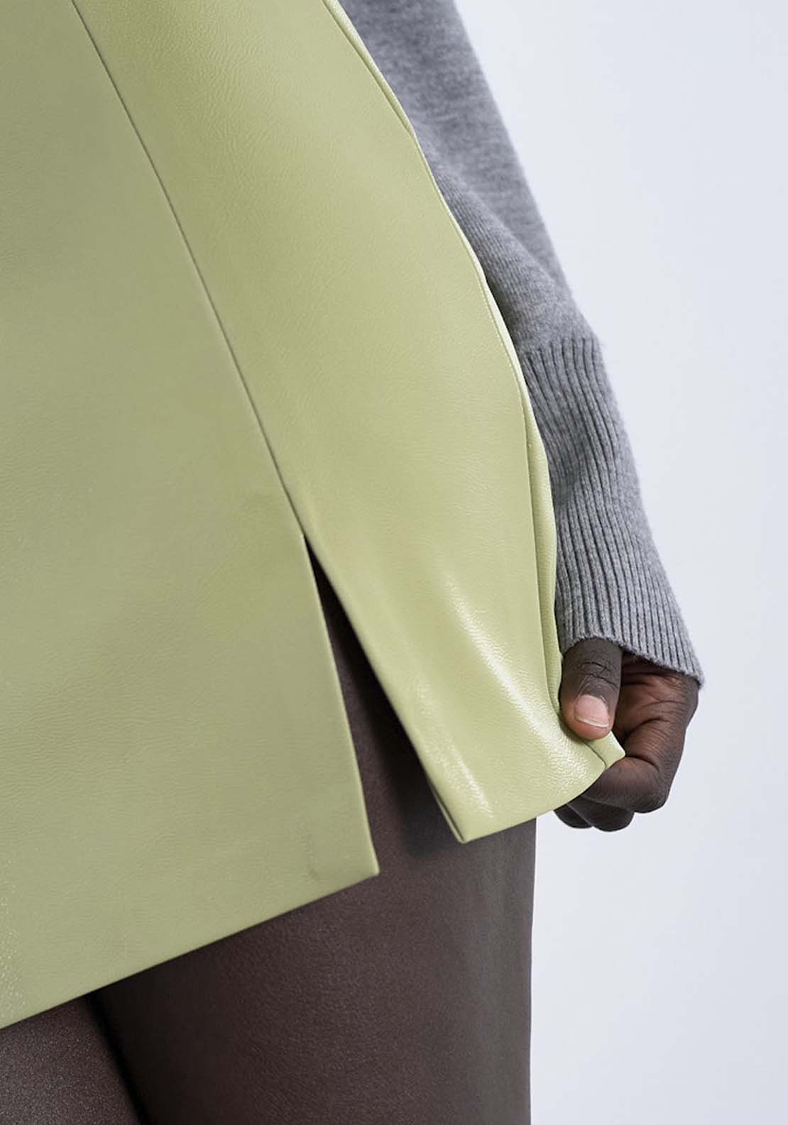 Topshop Dolly Mini Skirt - Bright Green 2 Shaws Department Stores