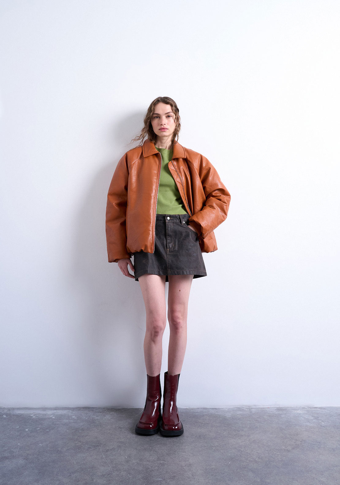 Topshop Everyday Long Sleeve Top - Bright Green 4 Shaws Department Stores