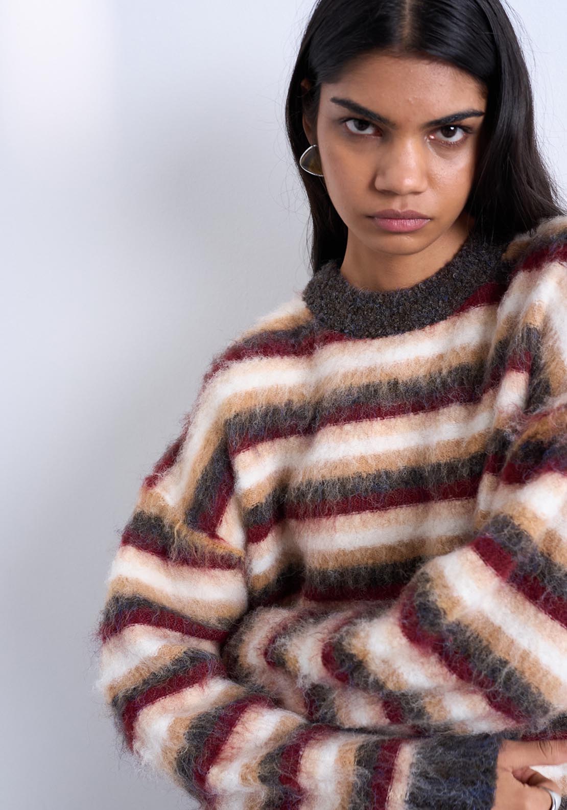 Topshop Anna Long Sleeve Pullover - Burgundy 3 Shaws Department Stores