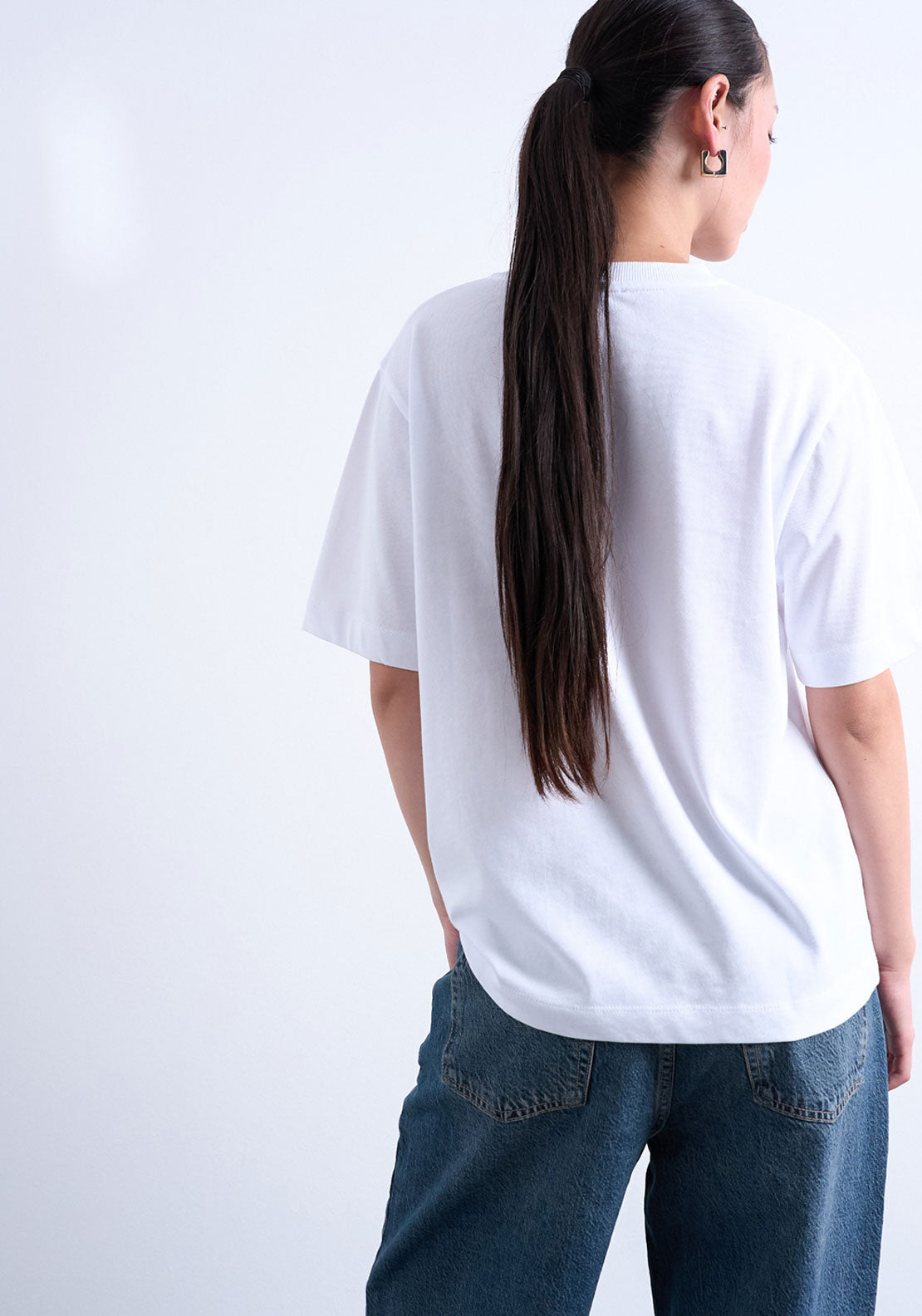 Topshop Premium Short Sleeve Basic Top - Snow White 2 Shaws Department Stores