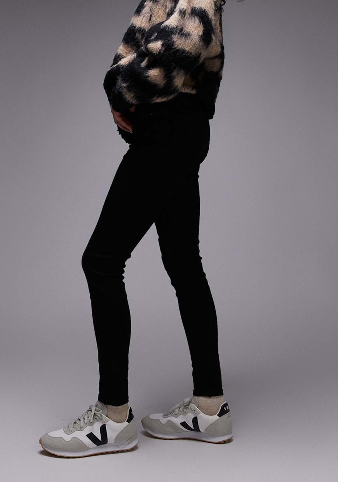 Topshop Jamie High Rise Jean - Black Denim 3 Shaws Department Stores