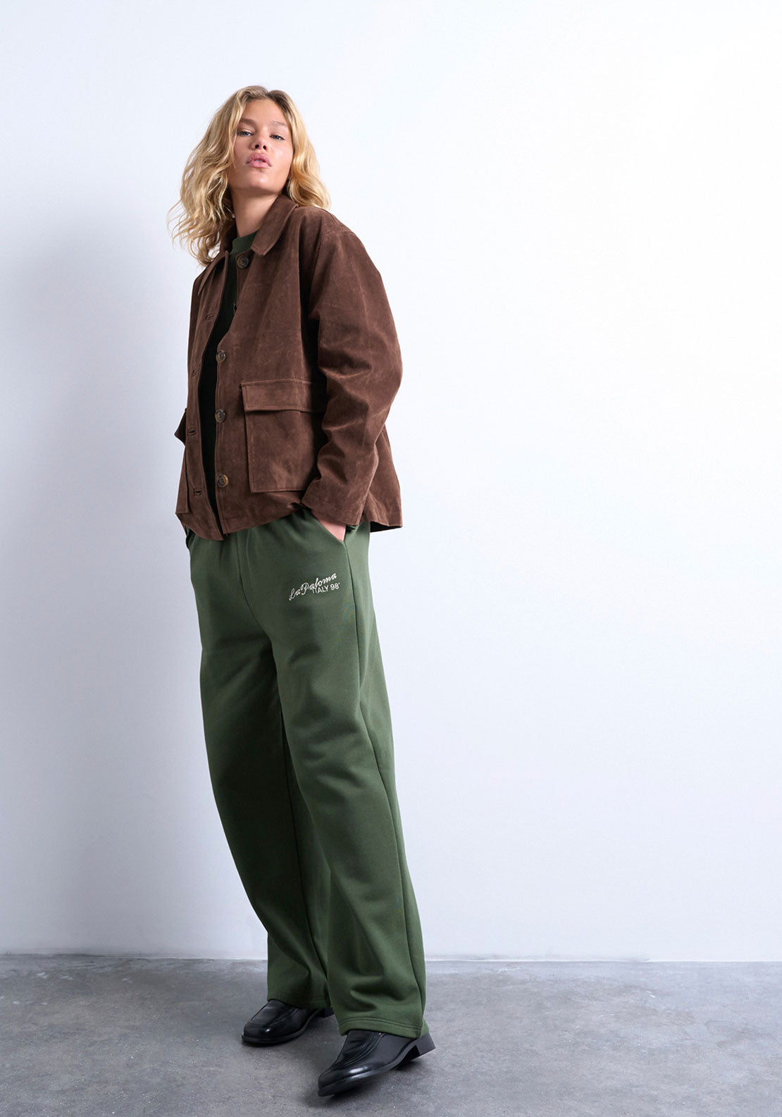 Topshop Paloma Joggers - Bright Green 2 Shaws Department Stores