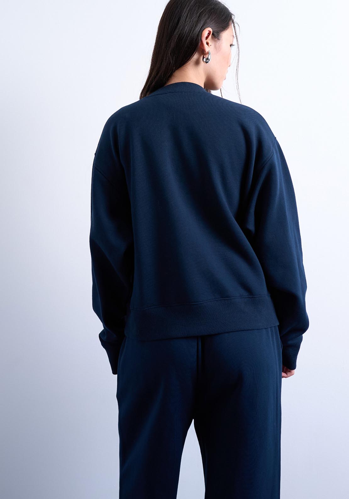 Topshop Ultimate Sweatshirt - Navy Blazer 2 Shaws Department Stores