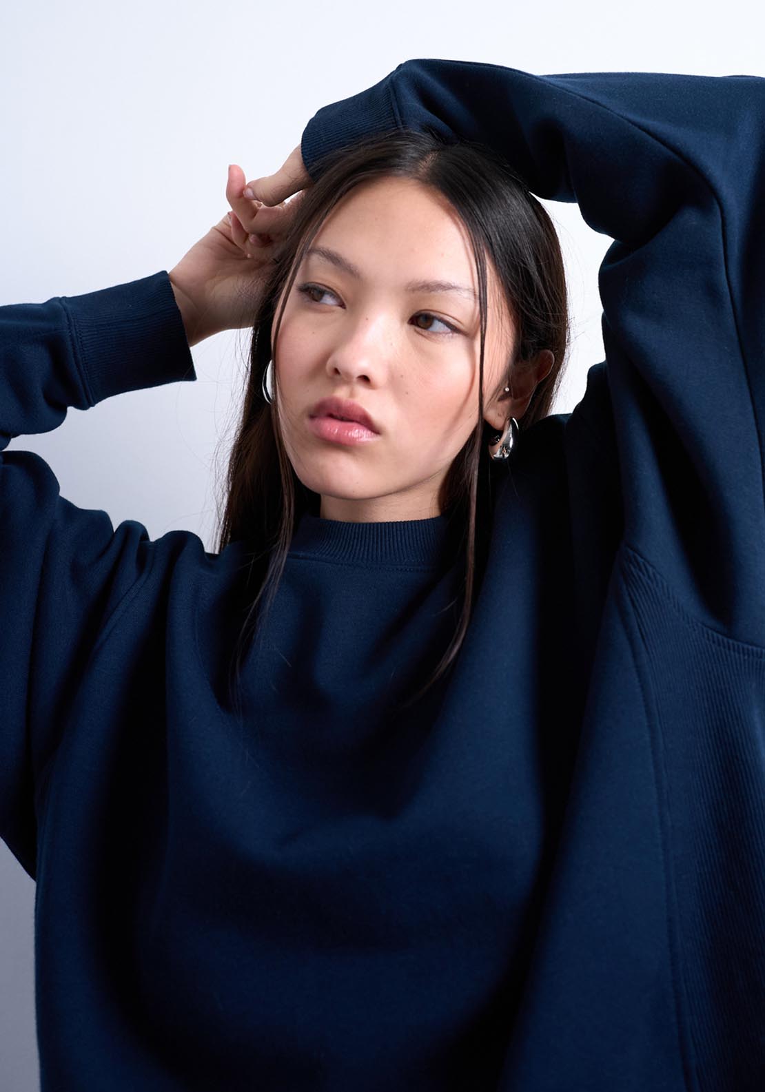 Topshop Ultimate Sweatshirt - Navy Blazer 3 Shaws Department Stores