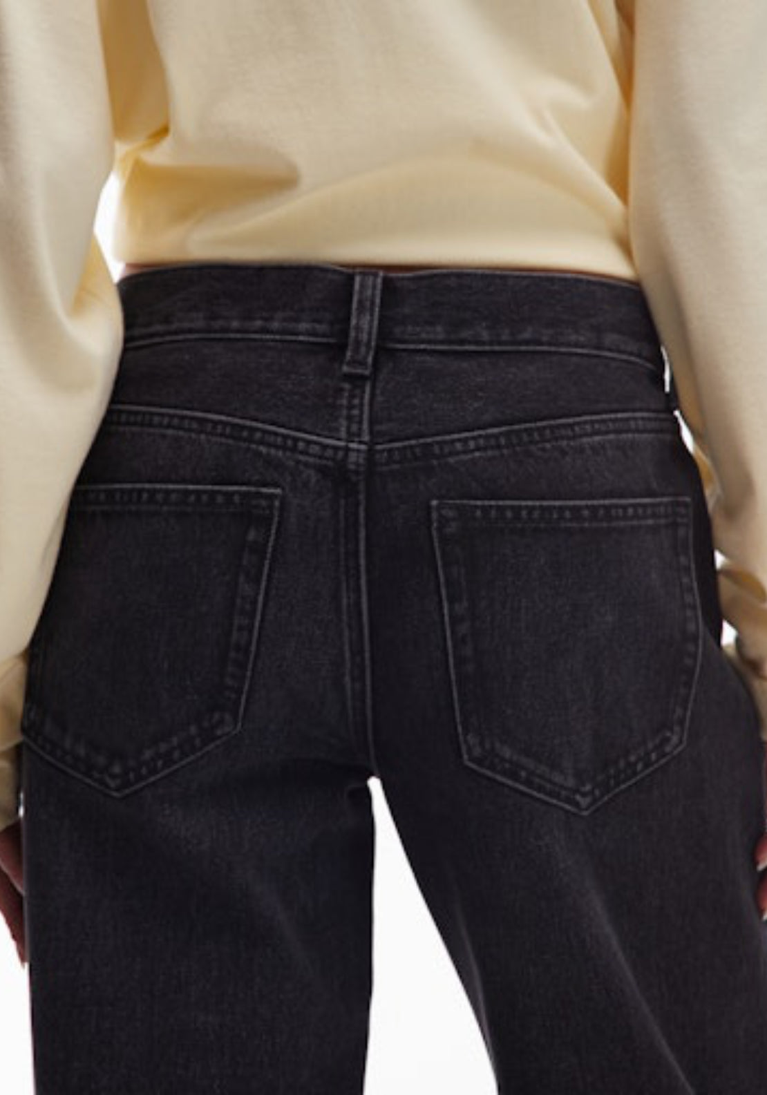 Topshop Ember Low Rise Wide Jeans - Black Denim 5 Shaws Department Stores