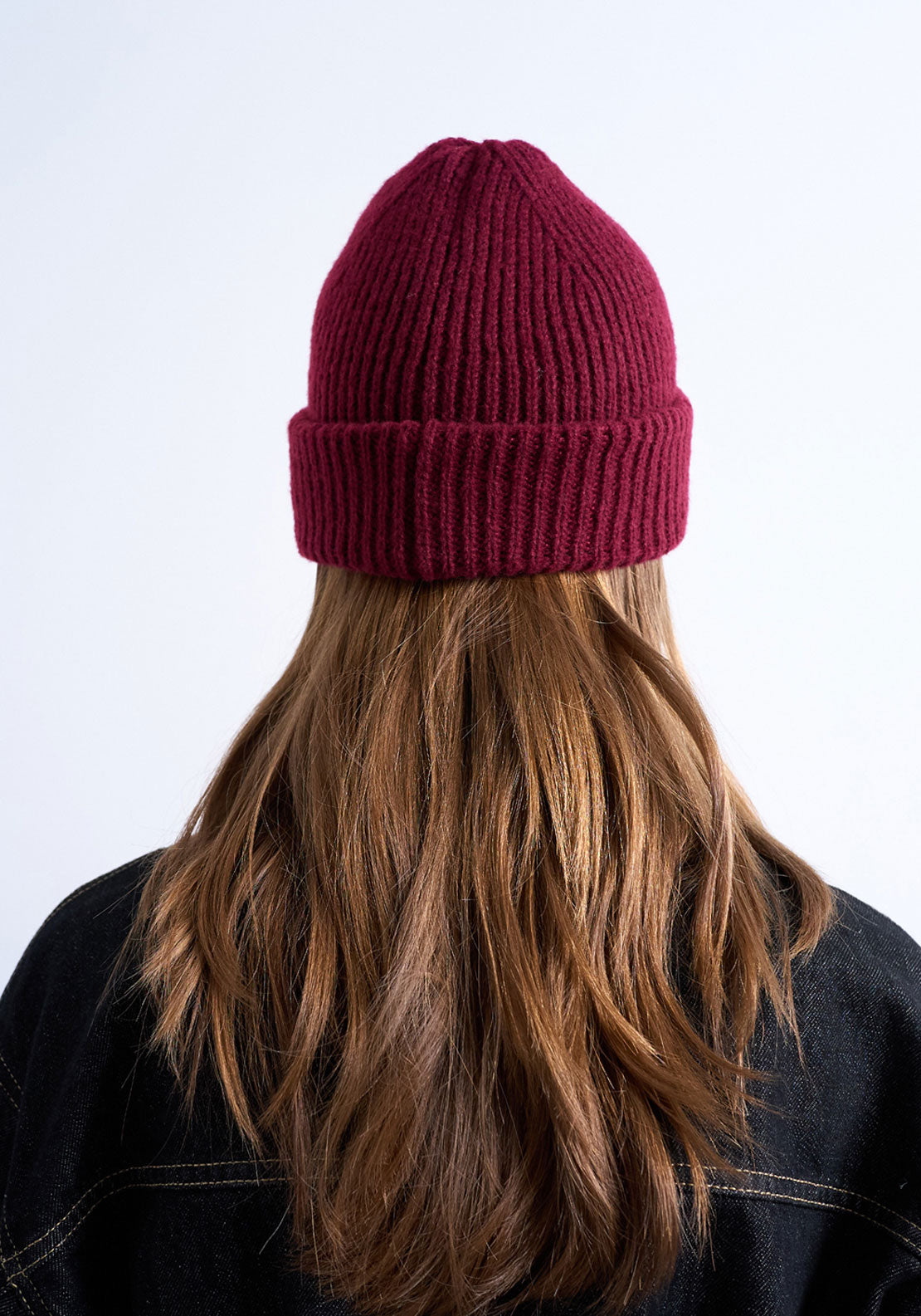 Topshop Henry Ribbed Beanie - Burgundy 2 Shaws Department Stores