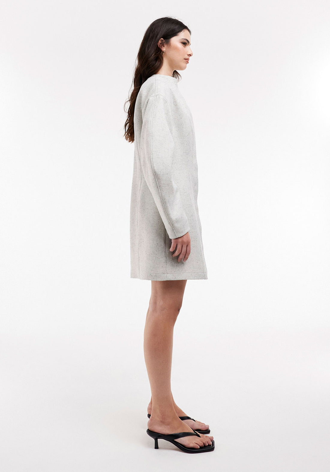 topshop grey dress Topshop - Asymmetric Ruched Side Midaxi Dress - Women - Modal/Polyester