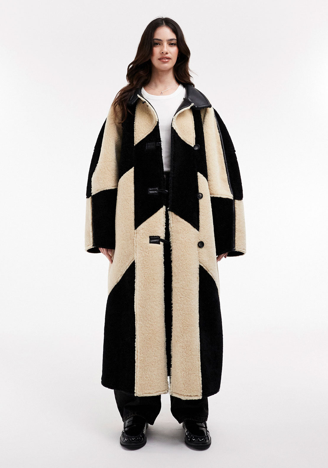 Topshop Janice Coat - Black 1 Shaws Department Stores