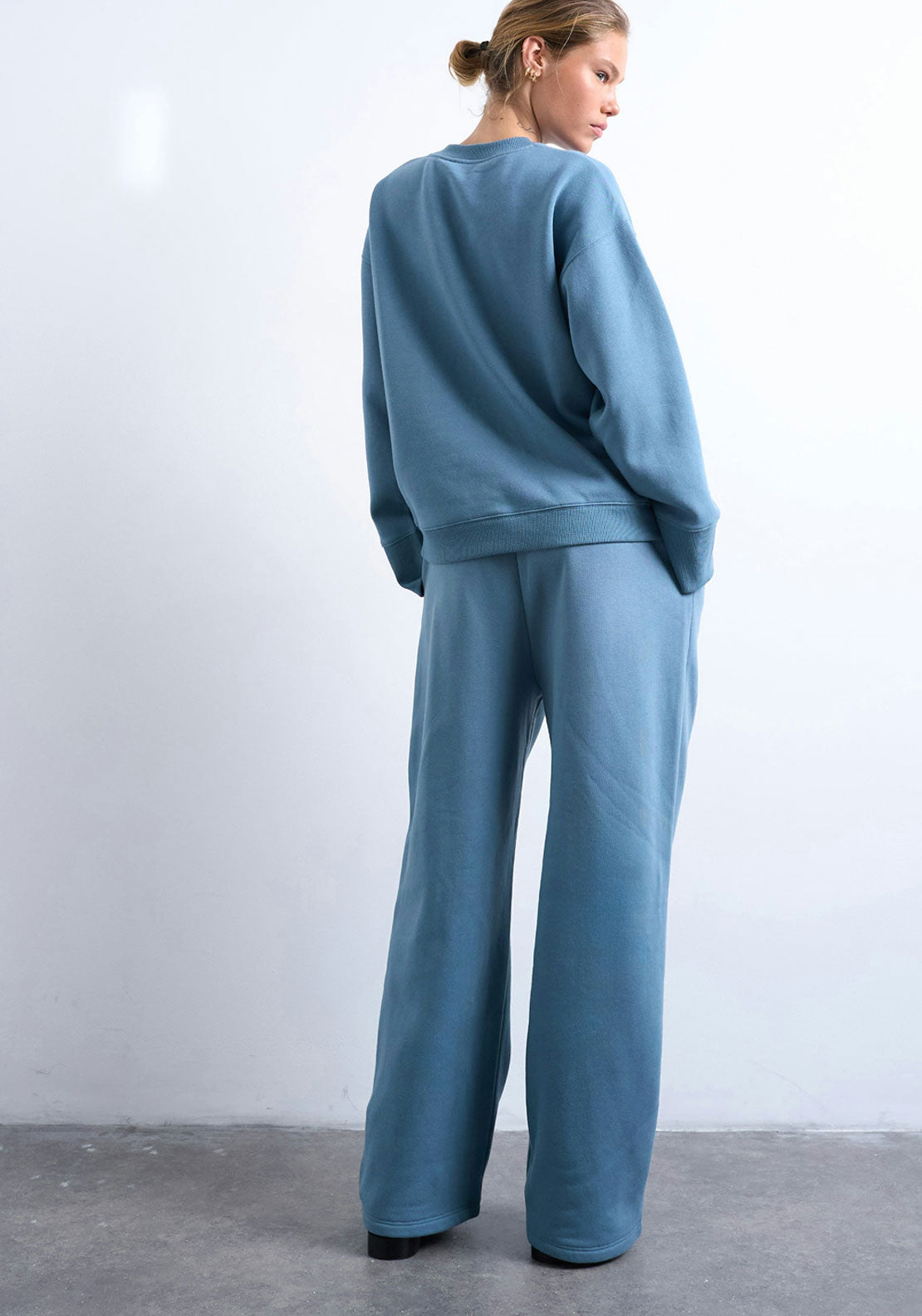 Topshop Johanna Straight Leg Jogger - Blue Iolite 2 Shaws Department Stores