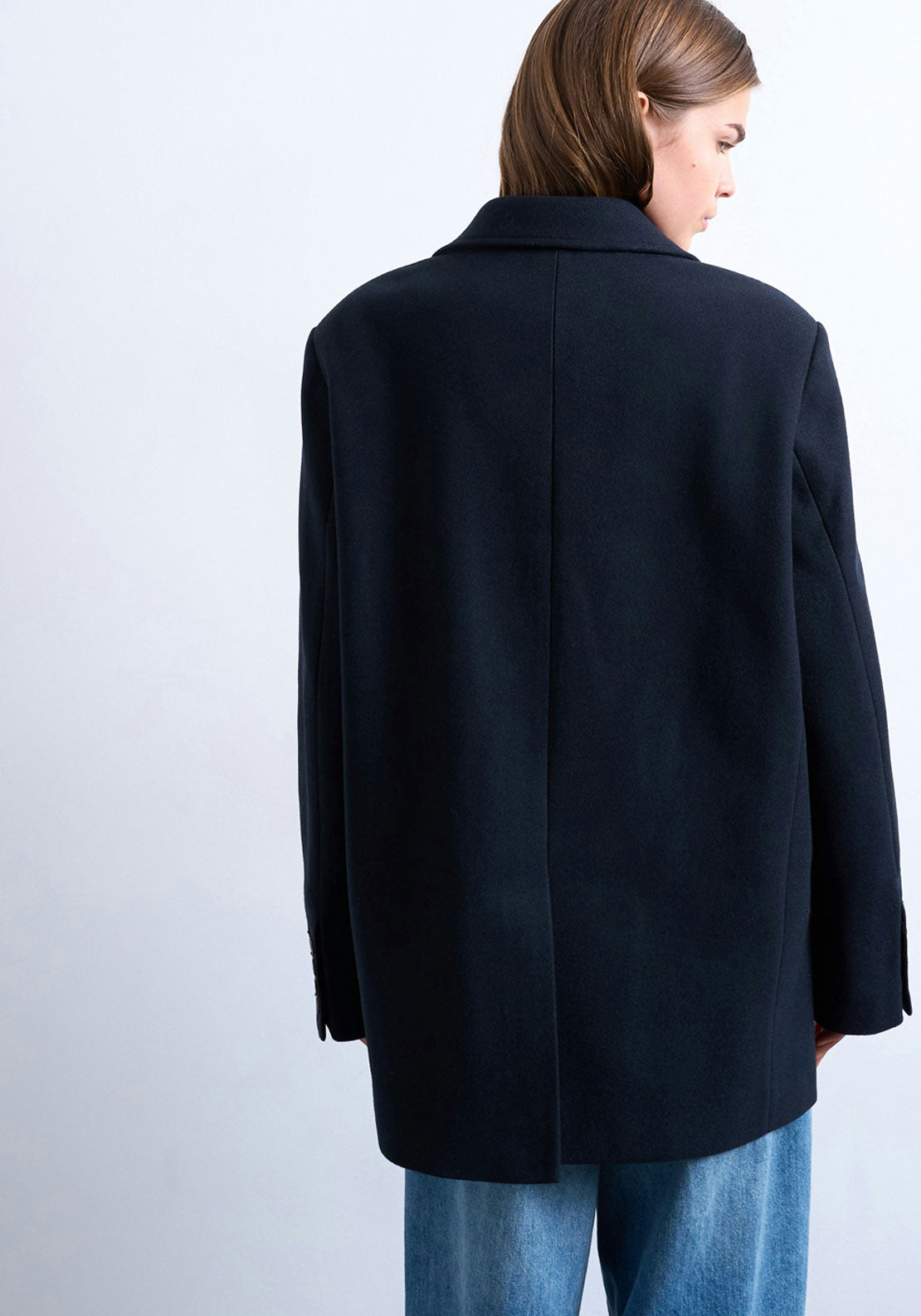 Topshop Ebba Twill Blazer - Navy Blazer 2 Shaws Department Stores