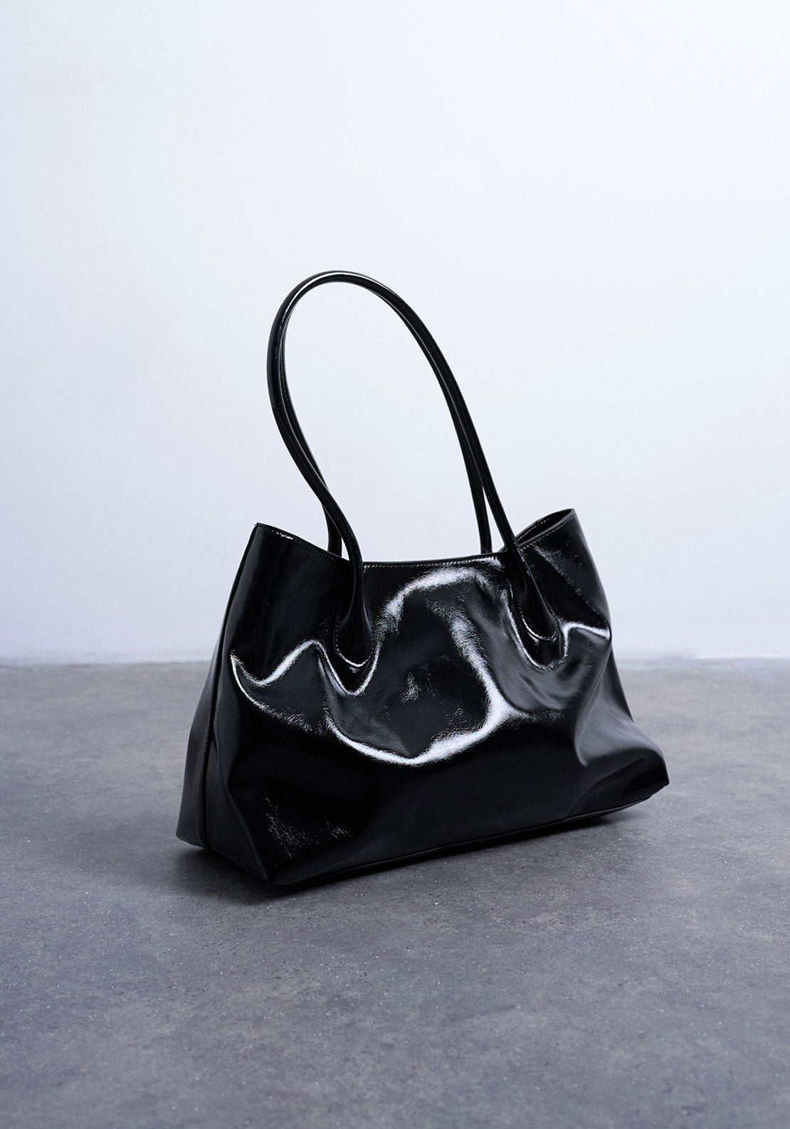 Topshop Toby Tubler Handle Tote Bag - Black 1 Shaws Department Stores