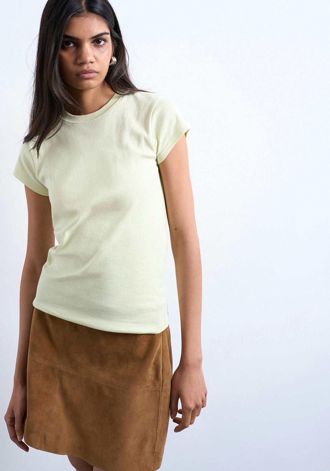 Topshop Faya Everyday T-Shirt - Bright Green 1 Shaws Department Stores