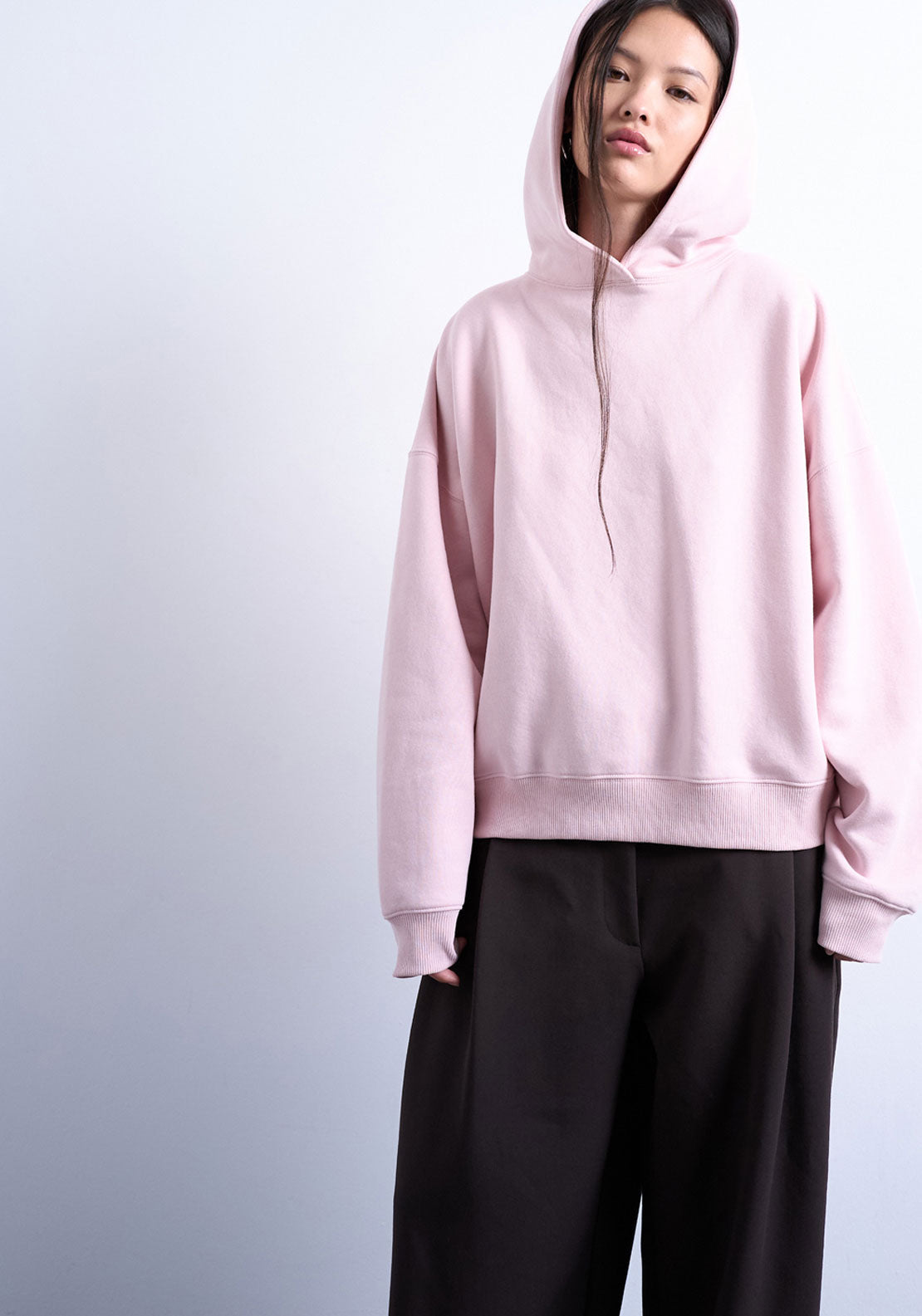 Topshop Bibi Ultimate Hoodie - Light Pink 1 Shaws Department Stores