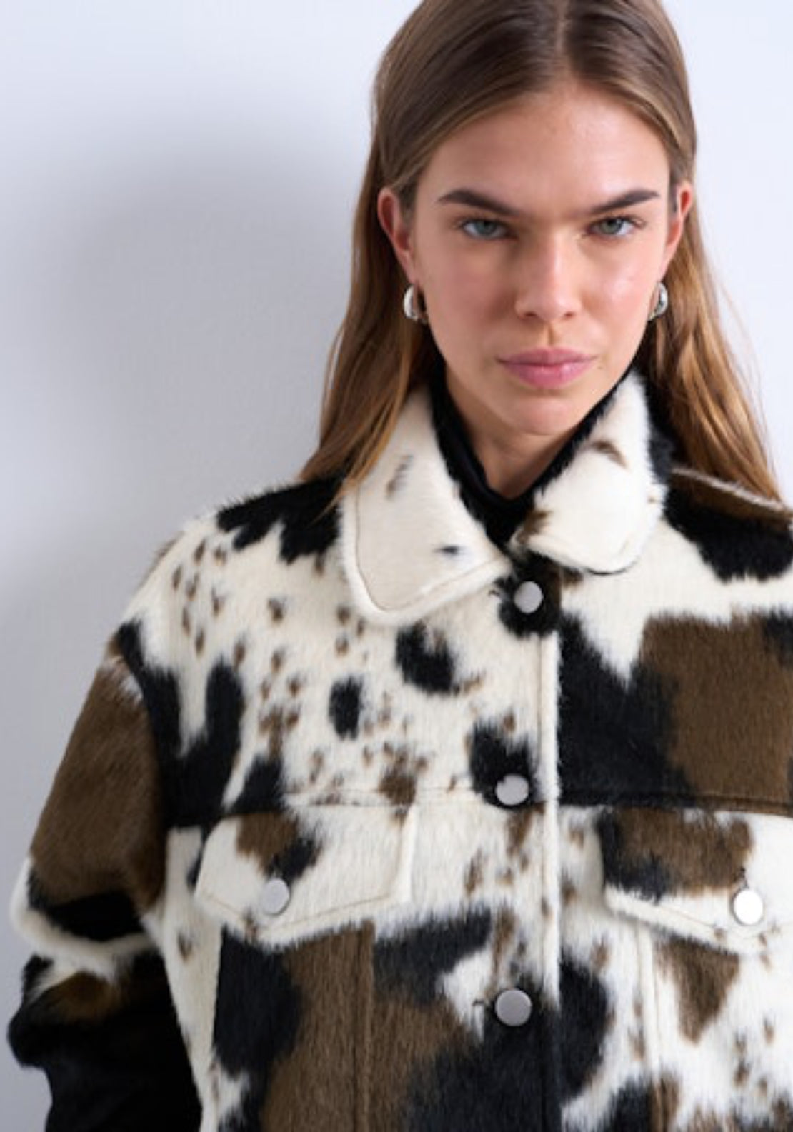 Topshop May Western TruckerJacket - Ecru Western brown 3 Shaws Department Stores
