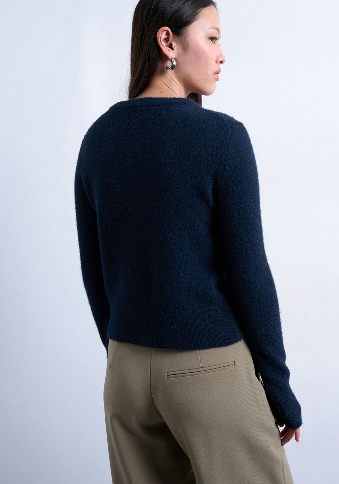 Topshop Sia Cardigan - Navy Blazer 2 Shaws Department Stores